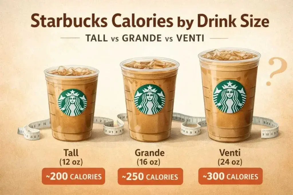 Starbucks Calorie Calculator Interface and Nutritional Breakdown Chart