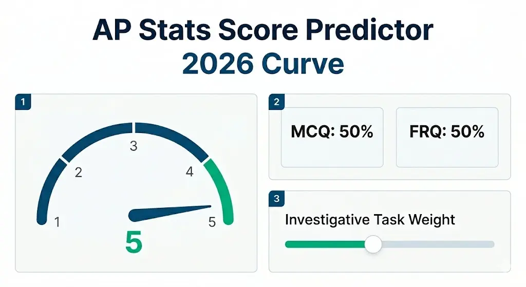 Visual interface and grade breakdown of the apush score calculator